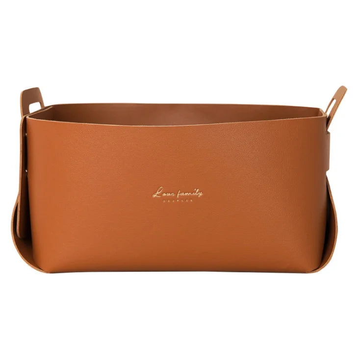 Large Folding Leater Storage Bin