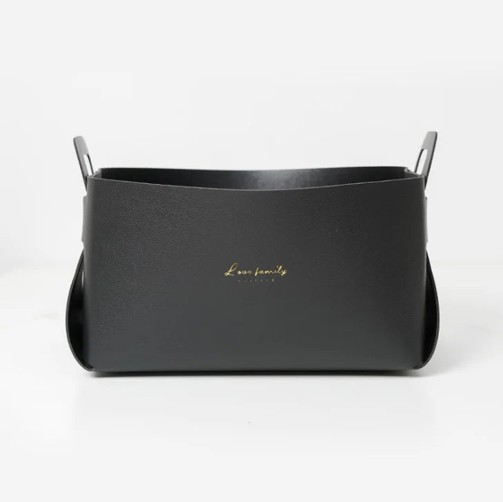 Large Folding Leater Storage Bin