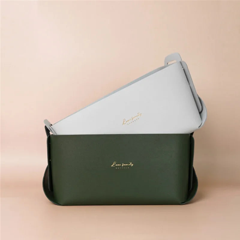 Large Folding Leater Storage Bin