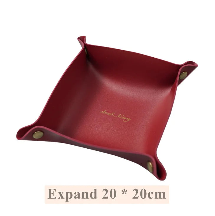 Large Folding Leater Storage Bin