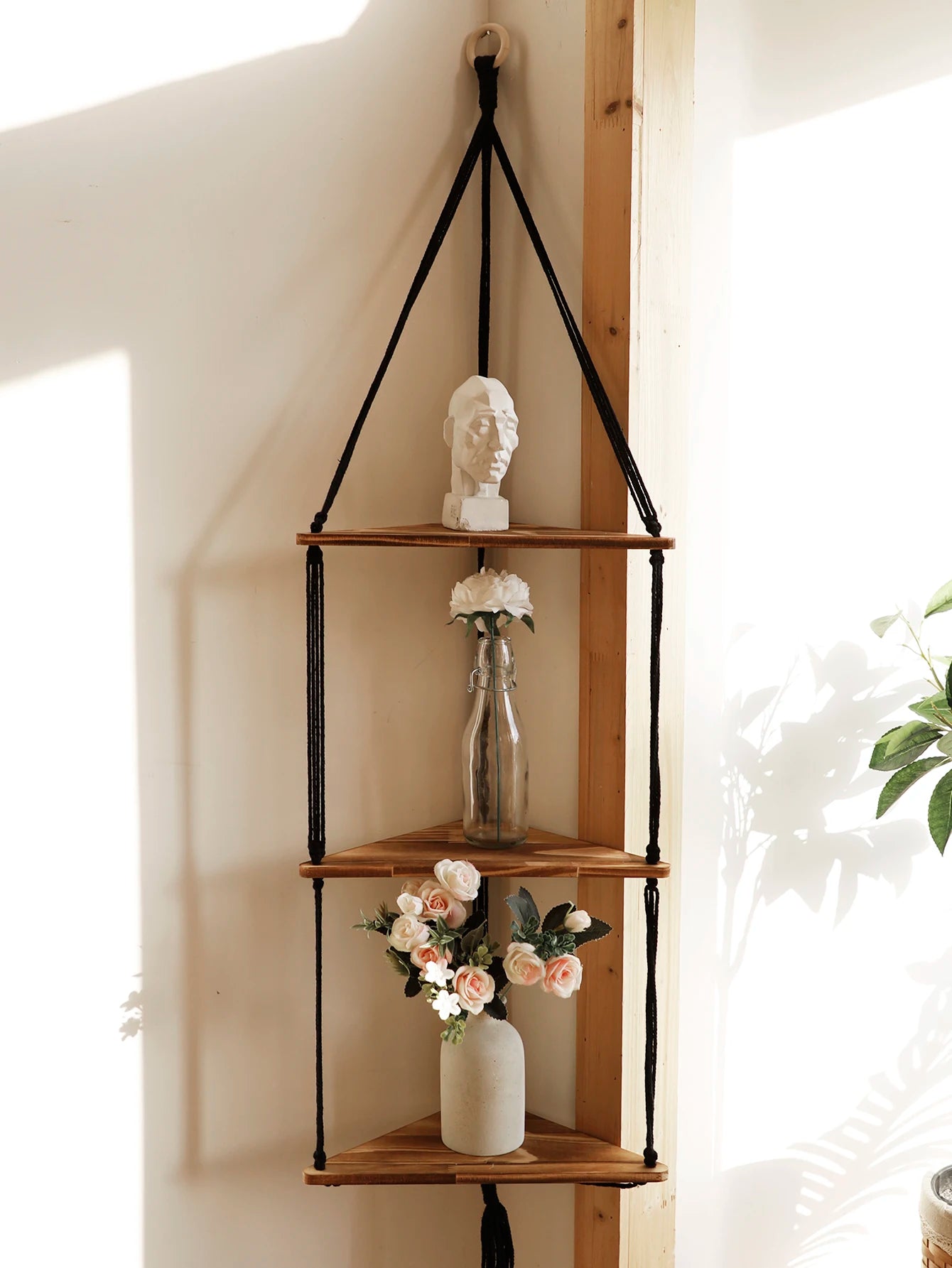 Macrame Floating Wall Shelf