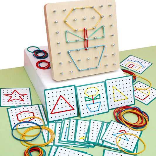 Wooden Geoboard (3 years and up)