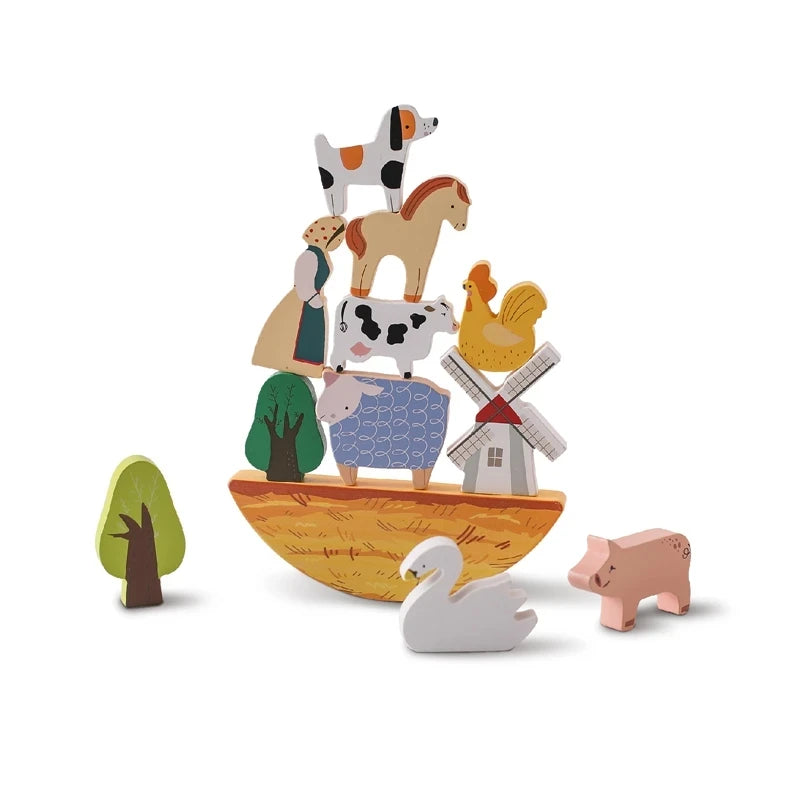 Wooden Stack and Balance Toy (24mo and up)