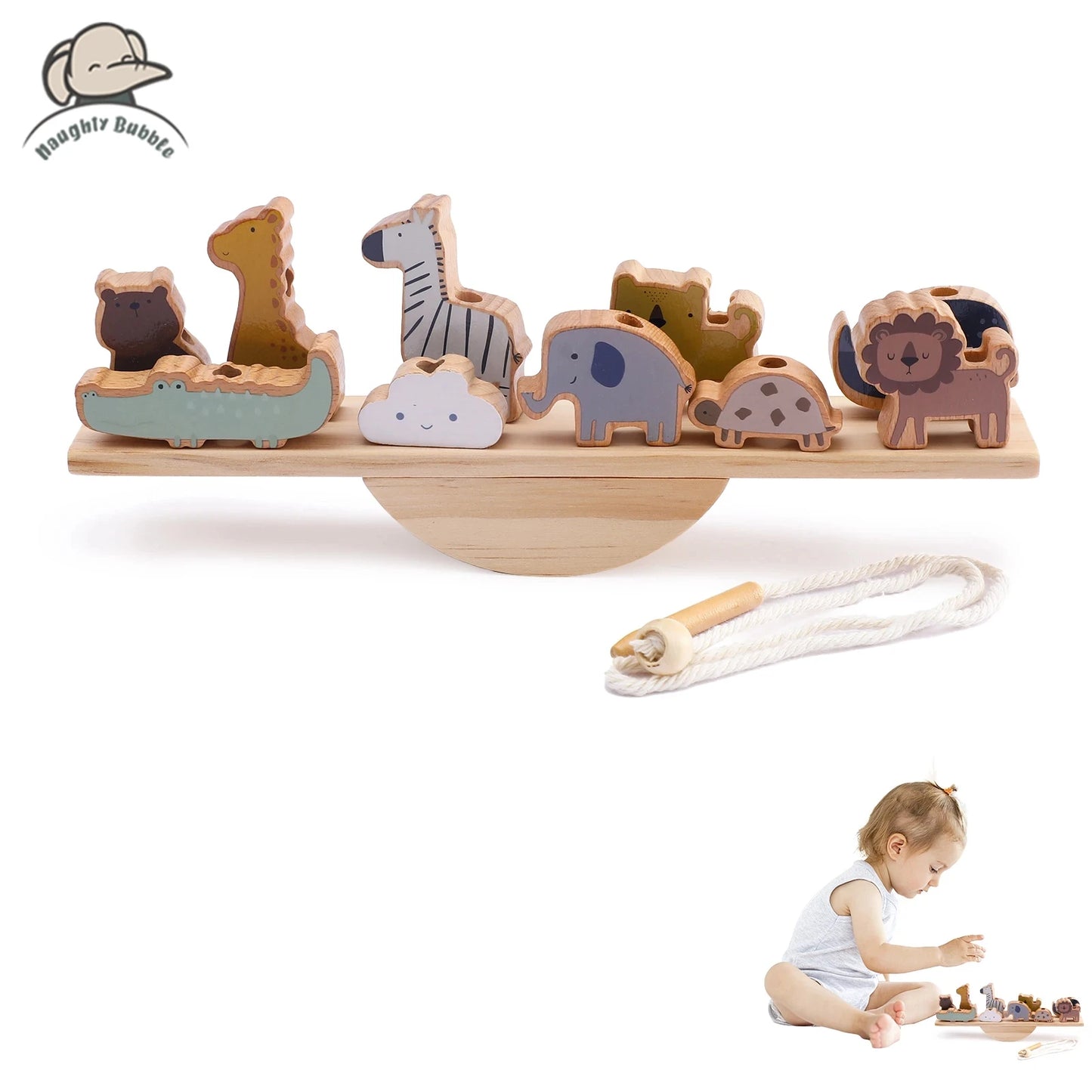 Wooden Stack and Balance Toy (24mo and up)