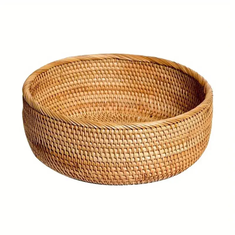Hand-woven Rattan Wicker Basket