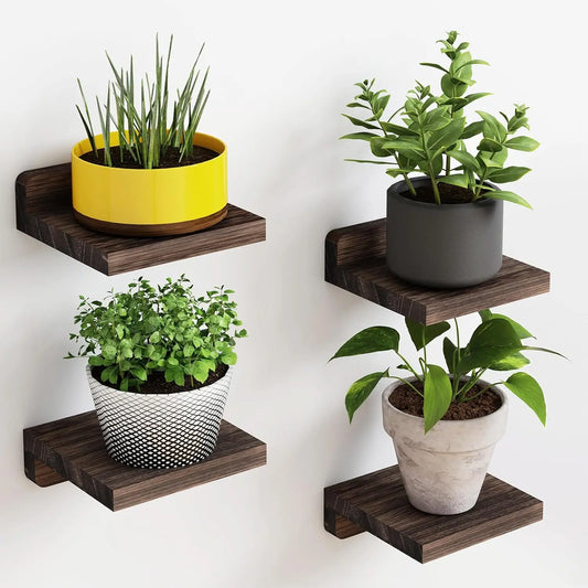 Wooden Floating Shelves (4-pack)