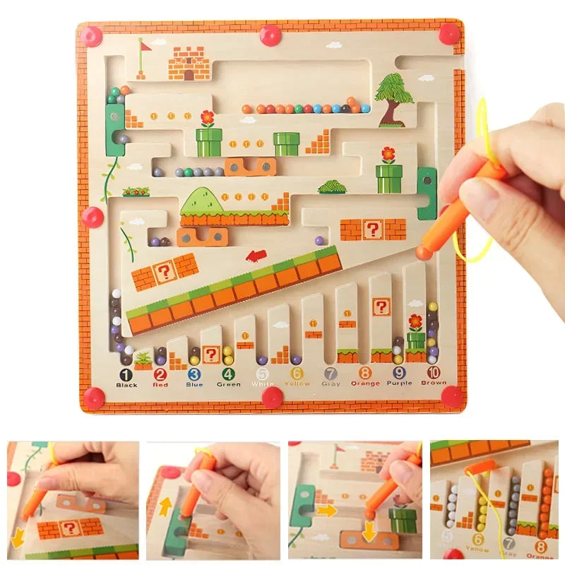 Wooden Magnetic Colour Maze (2-5 years)