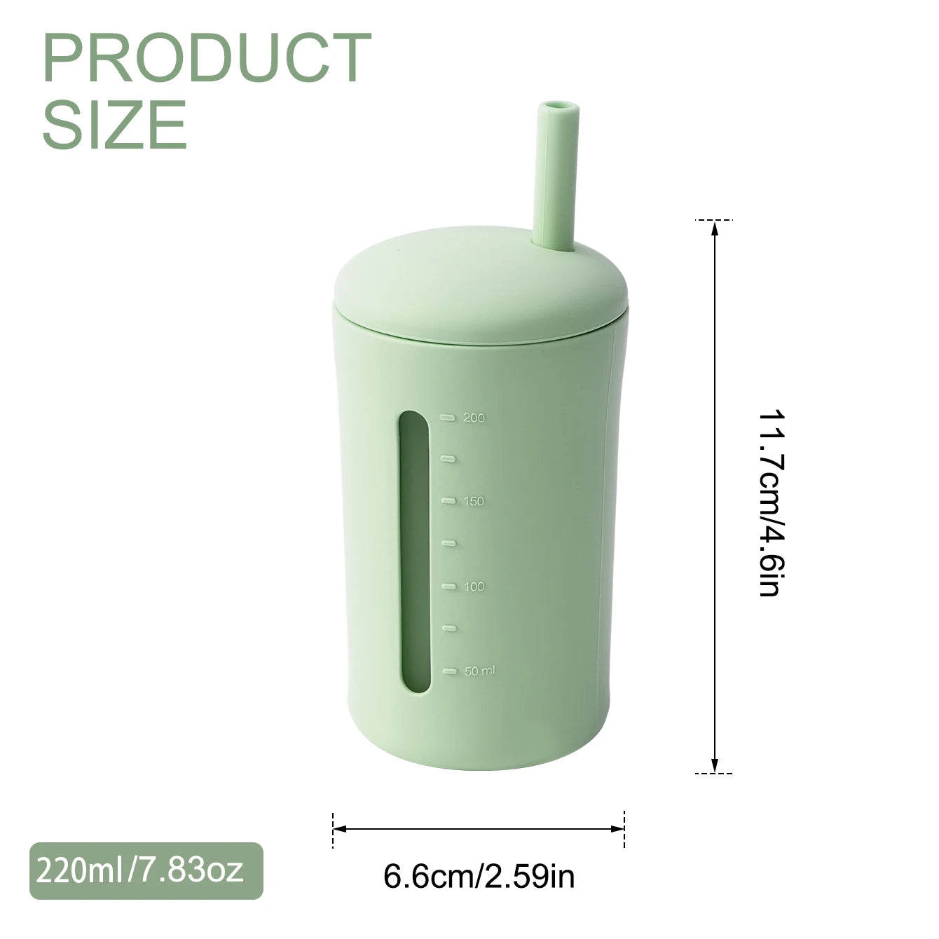 Silicon Cup with Lid and Straw (6mo and up)
