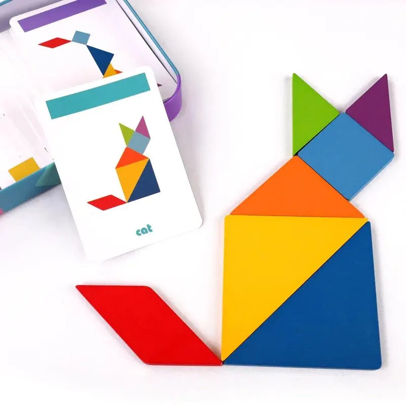 Wooden Tangram Puzzle (3 and up)