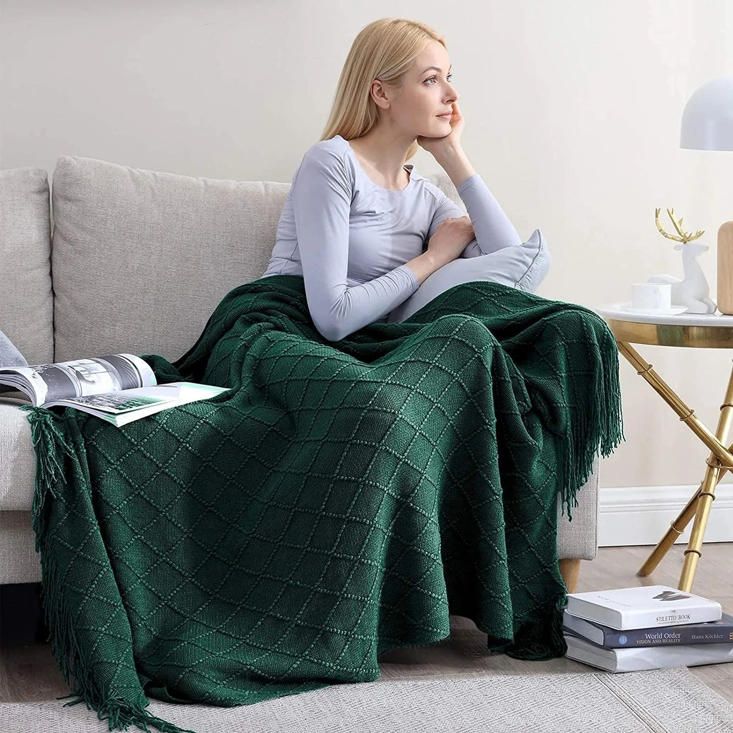 Large Knitted Throw