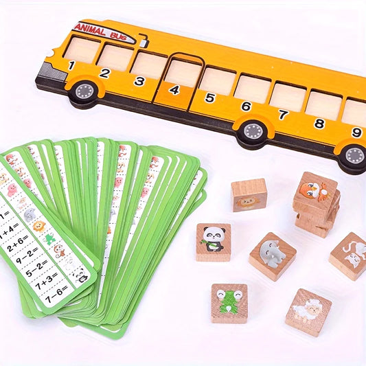 Wooden Animal Bus Math Puzzle (5years and up)