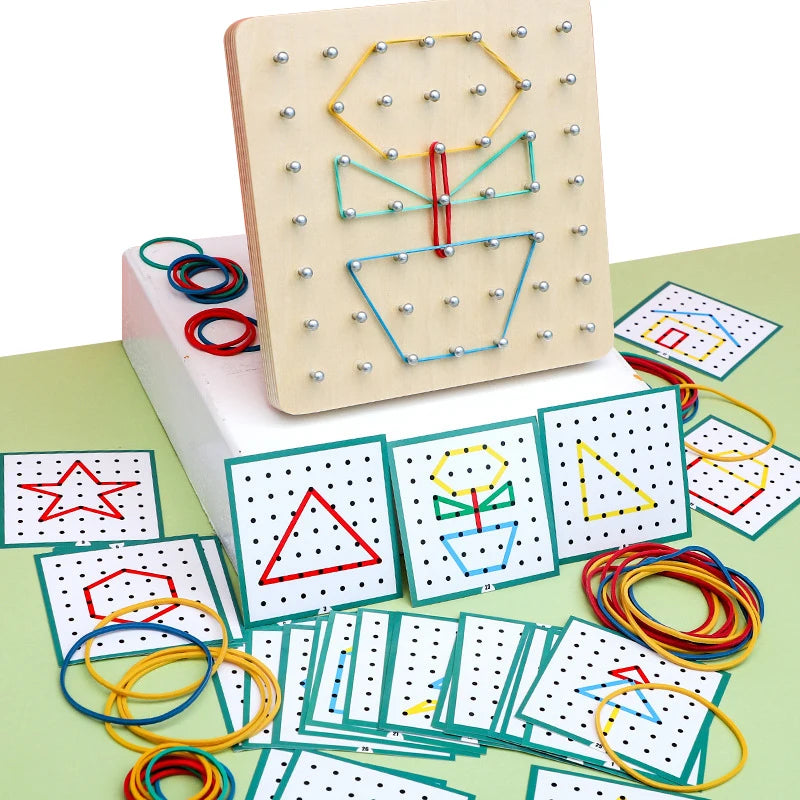 Wooden Geoboard (3 years and up)