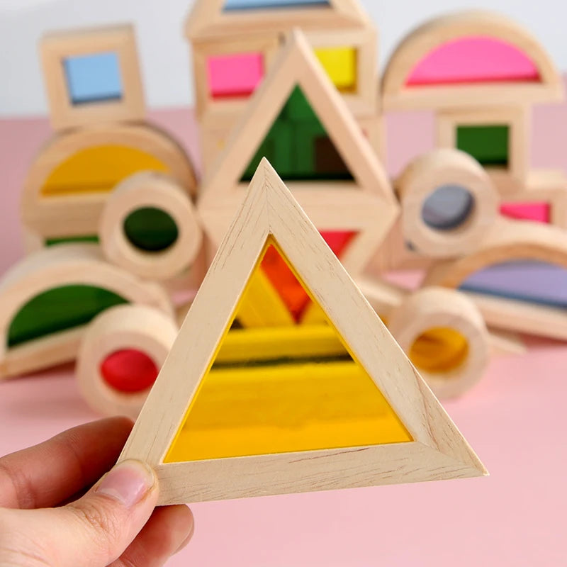 Rainbow Window Stacking Blocks (2years and up)