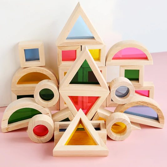 Rainbow Window Stacking Blocks (2years and up)