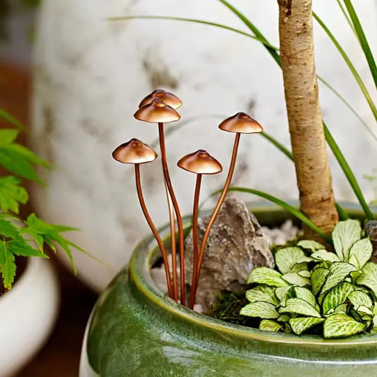 Metal Mushroom Plant Stakes