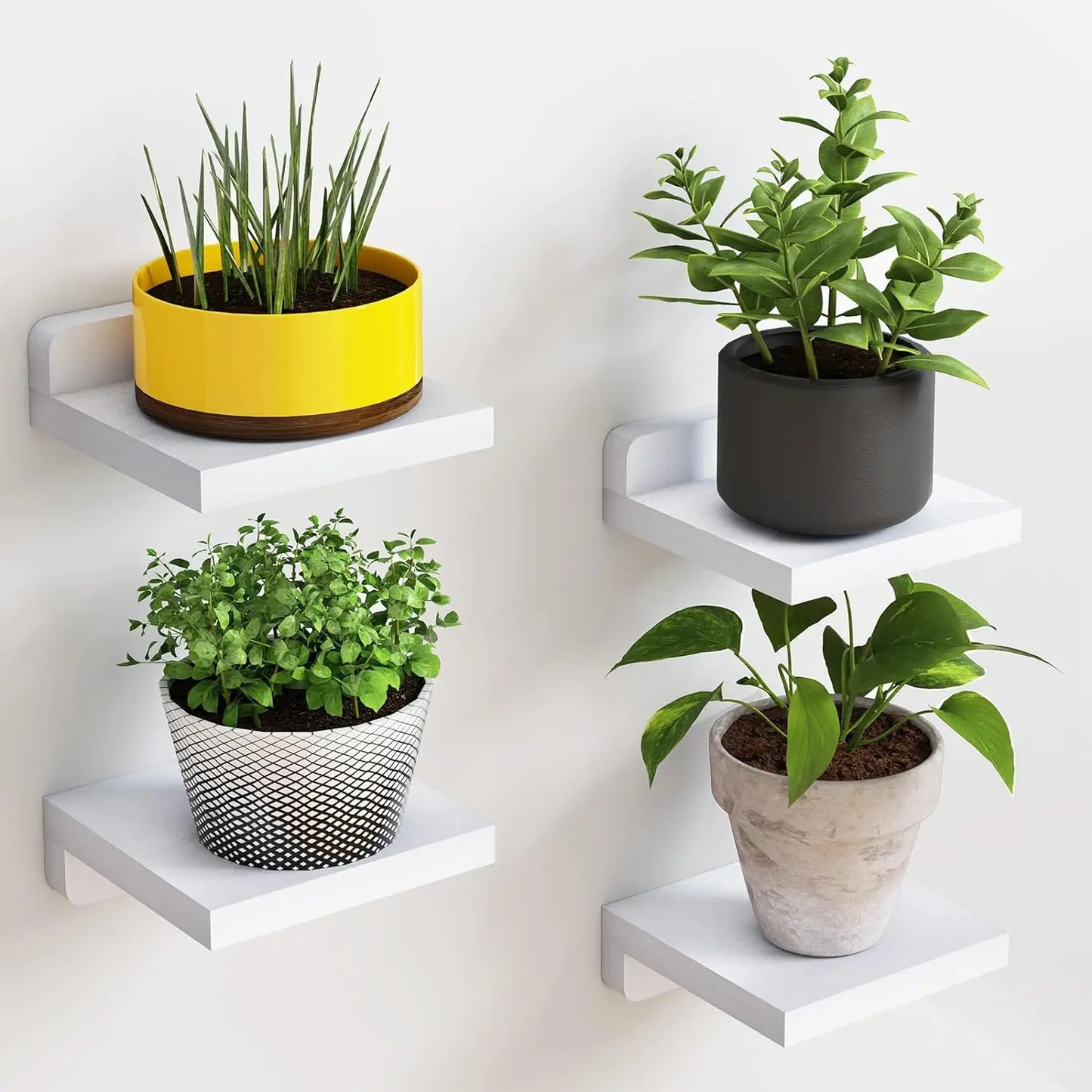 Wooden Floating Shelves (4-pack)