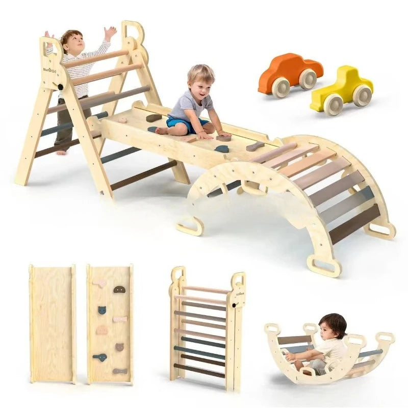 Wooden Pikler Climbing Set (8mo and up)