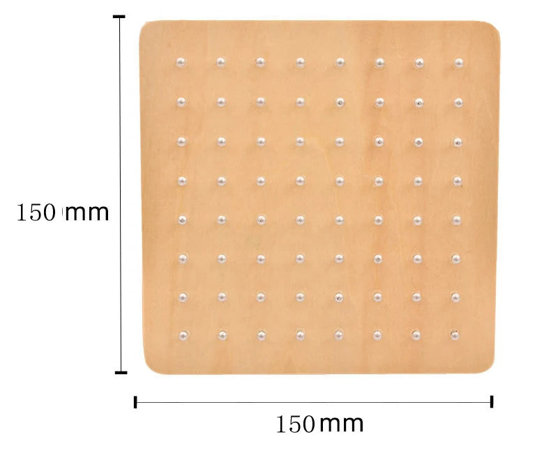 Wooden Geoboard (3 years and up)