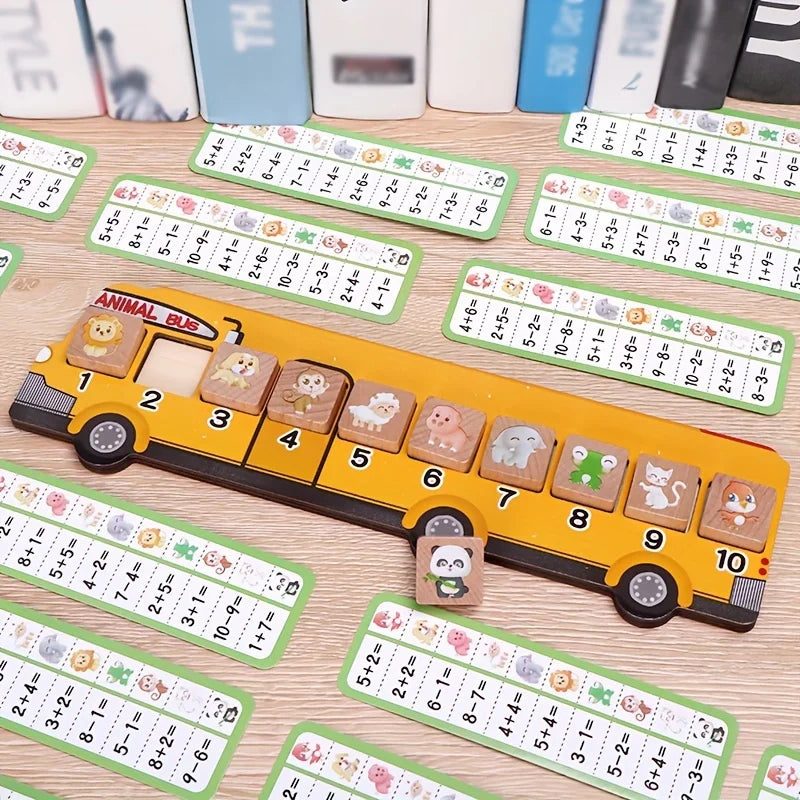 Wooden Animal Bus Math Puzzle (5years and up)